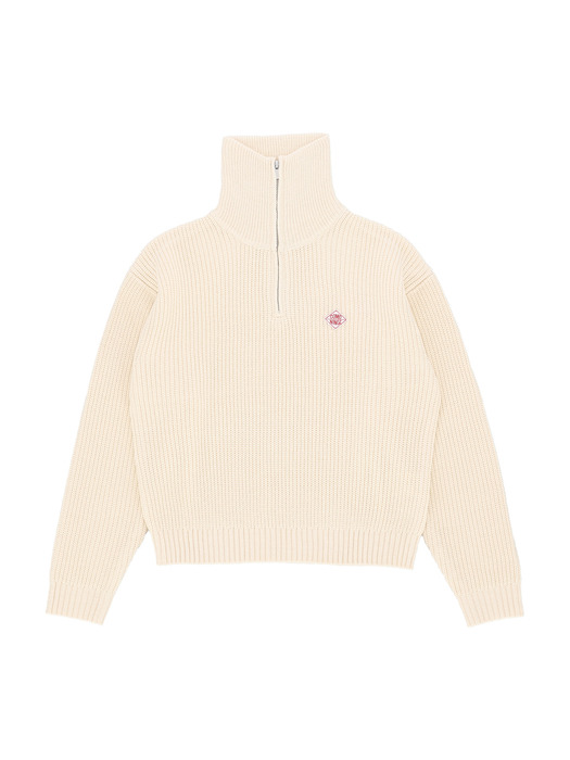 HALF ZIPUP PULLOVER [IVORY]