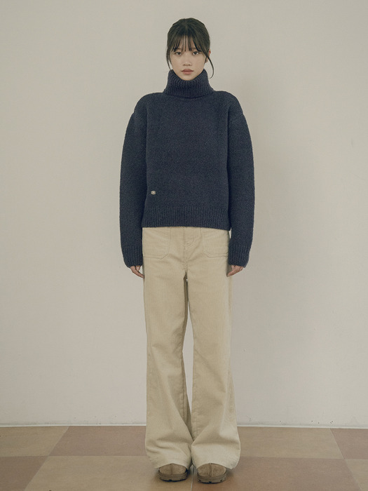 KN4237 Wool turtleneck knit_Navy