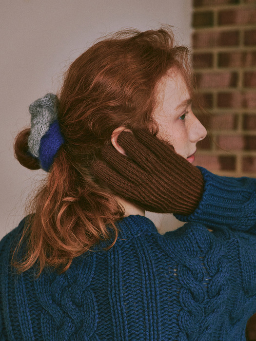 colormix knit scrunchie-4color