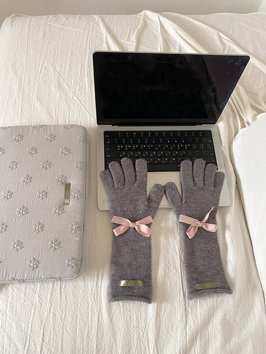 Coziu Ribbon Gloves Gray