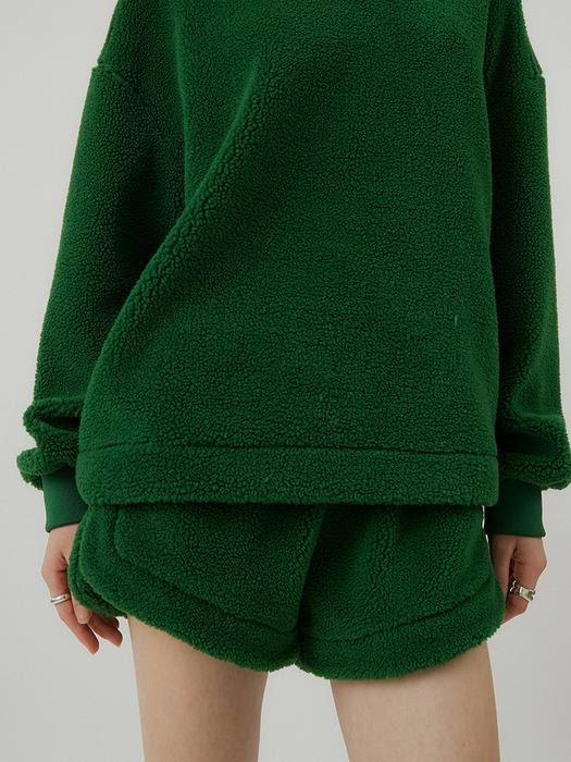 Boucle SH fur shorts [green]