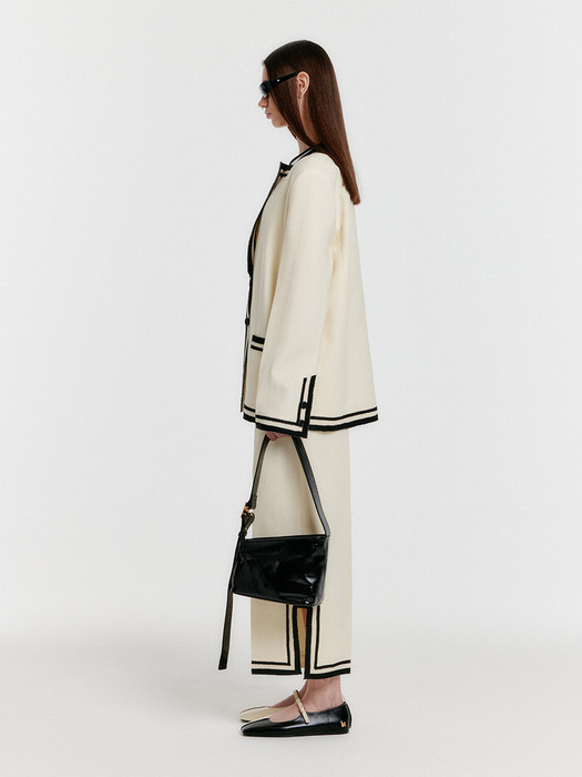 YINTANA Contrast Jacket - Ivory