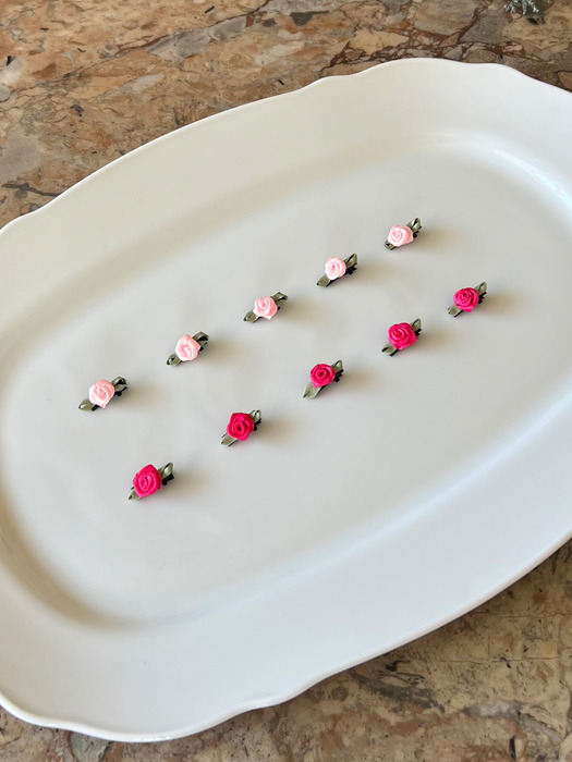 [5SET] petit rose hair pin (2colors)