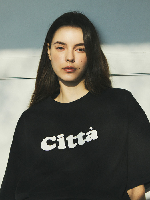 Citta Signature Logo Overfit T-shirt_CTT312(Black)