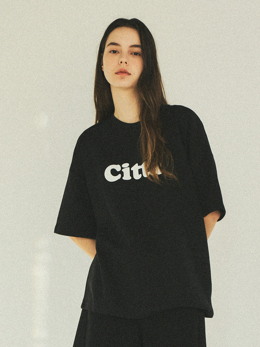 Citta Signature Logo Overfit T-shirt_CTT312(Black)