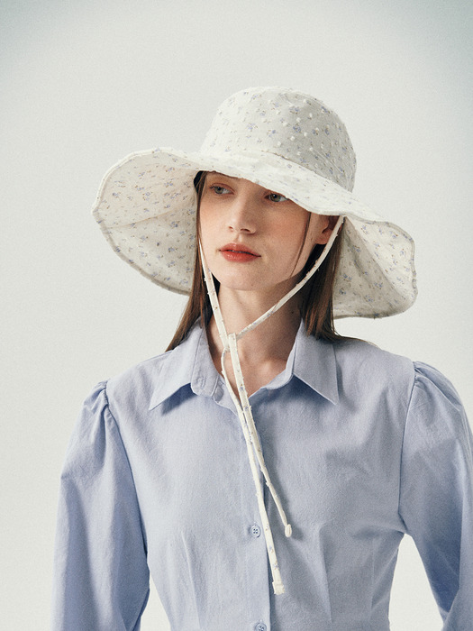 Floral Strap Wide Bucket Hat (2 Colors)