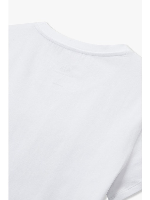 AX 여성 라인스톤 로고 이지 티셔츠-화이트(A424130027)
