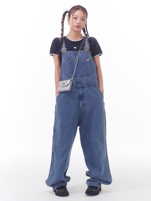 WIDE DENIM OVERALL