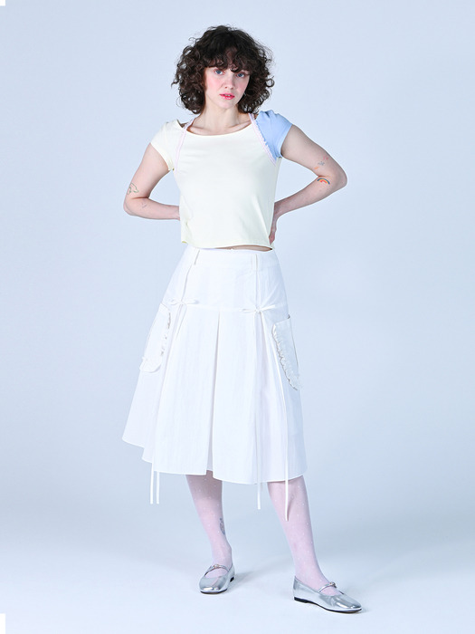 Rosie Side Frill Skirt Ivory WBDSSK001IV