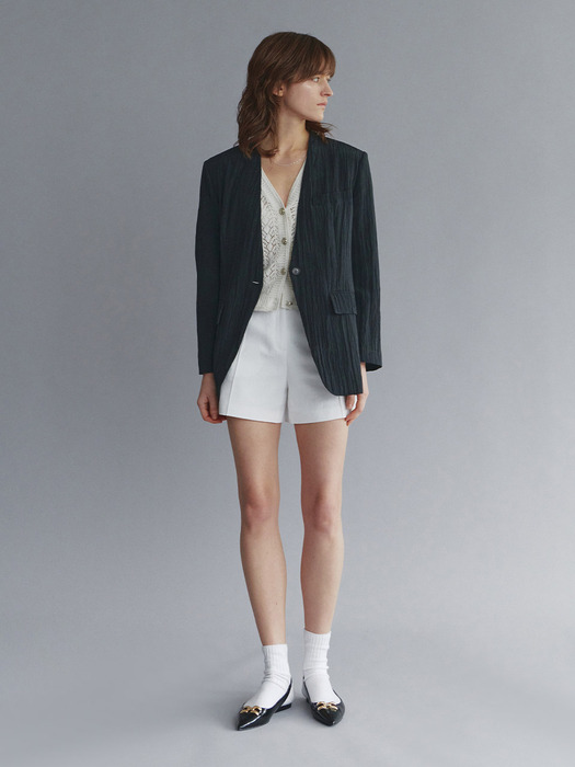 Creased V-neck Oversized Blazer SW4MJ724-13