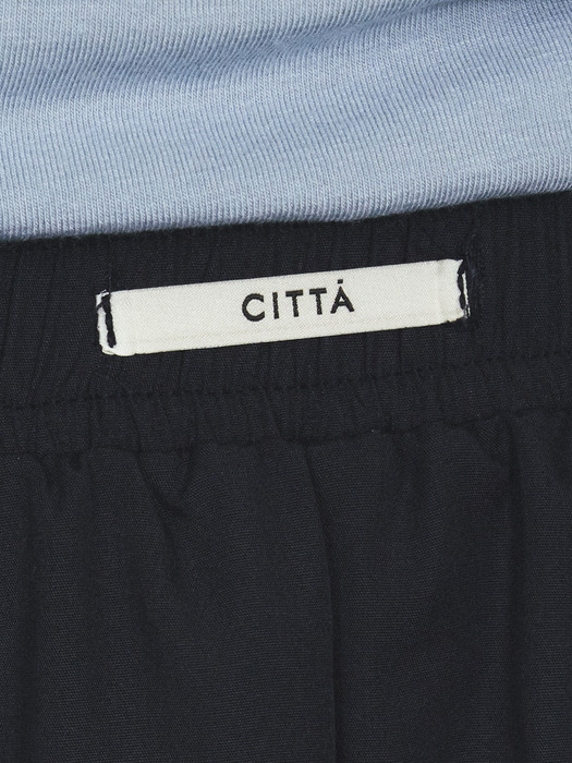 Glossy Citta Label Shorts_CTB526(Deep Navy)