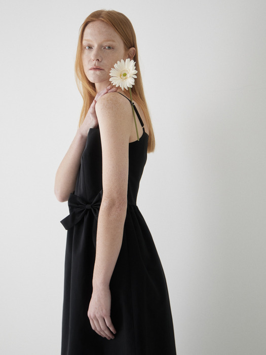 Simple Black Long Dress - Black