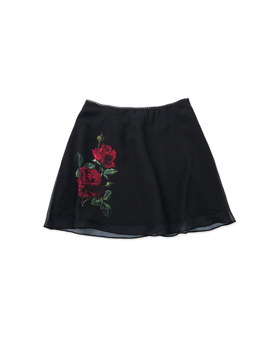 엘프엘프엘프 아카이브스]ROSE LAYERED SKIRT [BLACK]