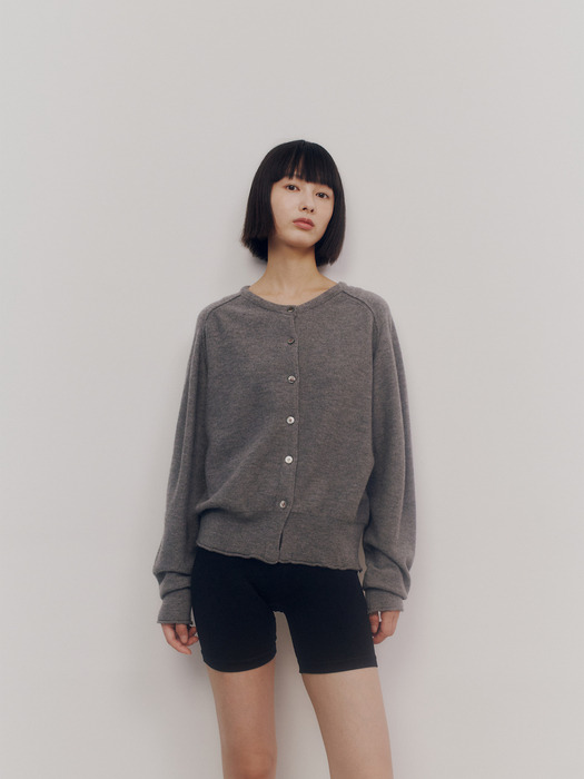 Essential Wool Cardigan (Grey)