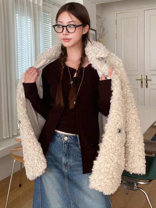 [현서 PICK] FAUX FUR SHEARING JACKET IV