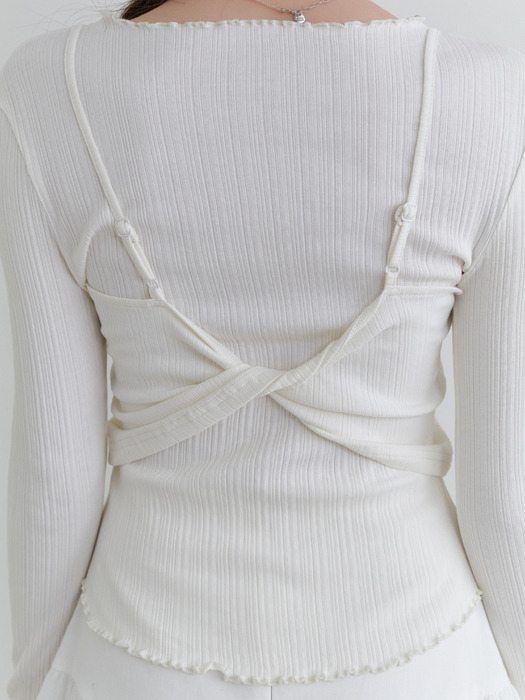 Rig bustier t-shirt_2piece 3color