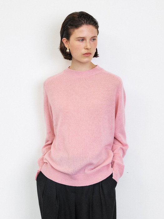 CASHMERE 100% MOCK-NECK SWEATER [4COLORS]