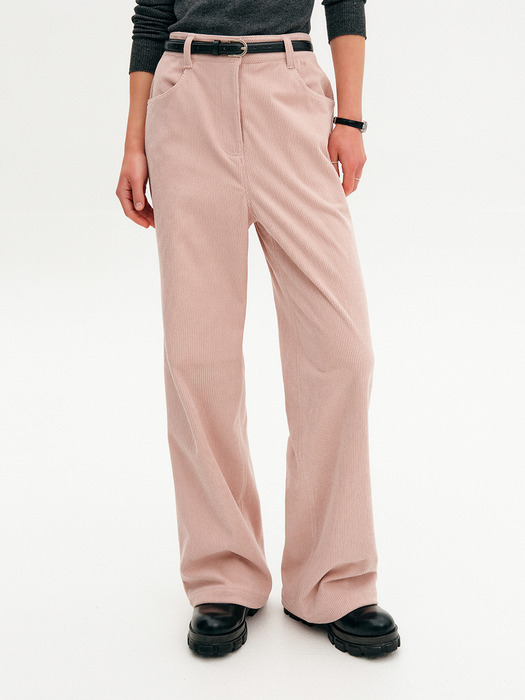 모아 코듀로이 스트레이트 팬츠_핑크 / MOA CORDUROY STRAIGHT PANTS_PINK