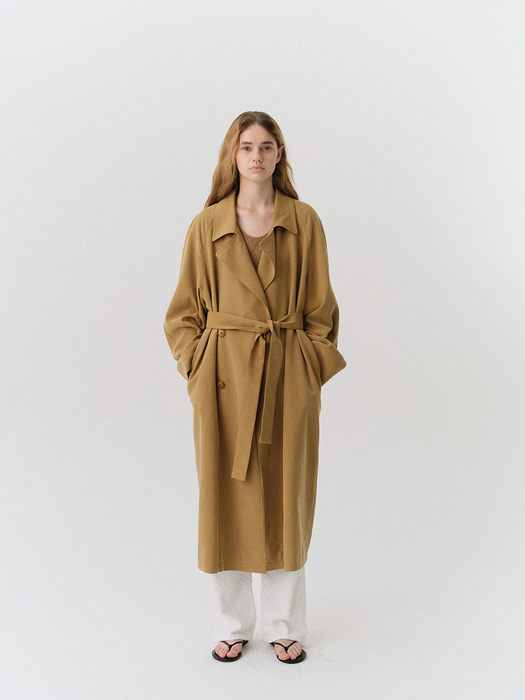 Maxi trench coat (camel)