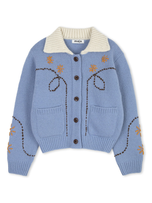 Wendy Hand Embroidery Cardigan [3COLOR]