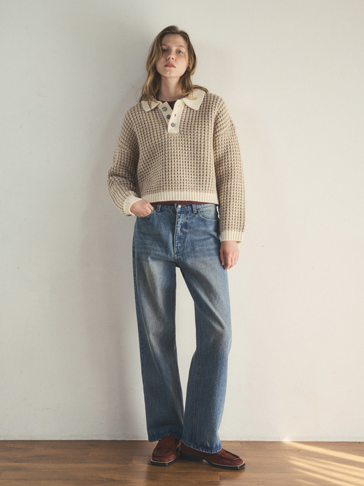 honey House crop knit_Beige