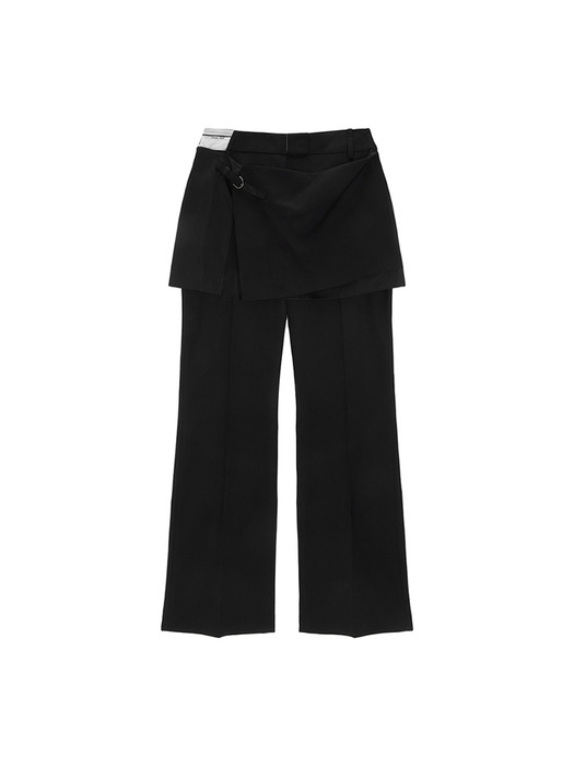 SLIT POINT SKIRT TROUSER IN BLACK