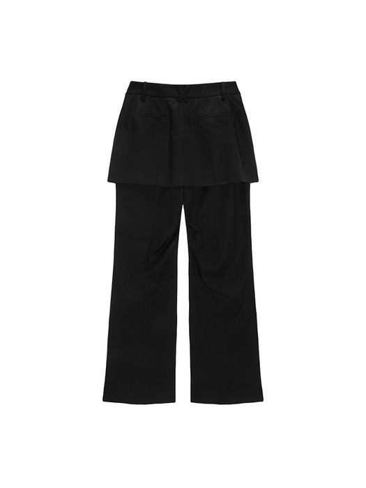 SLIT POINT SKIRT TROUSER IN BLACK