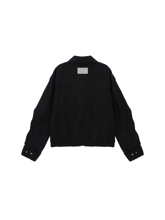 SOFT WASHED VOLUME JUMPER IN BLACK