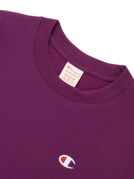 [US] Reverse Weave® 120 C로고 기모 스웨트셔츠 (NORMAL VIOLET) CKTS3F307V2