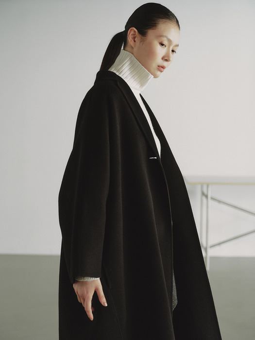 WOOL HANDMADE DOLMAN COAT_BLACK