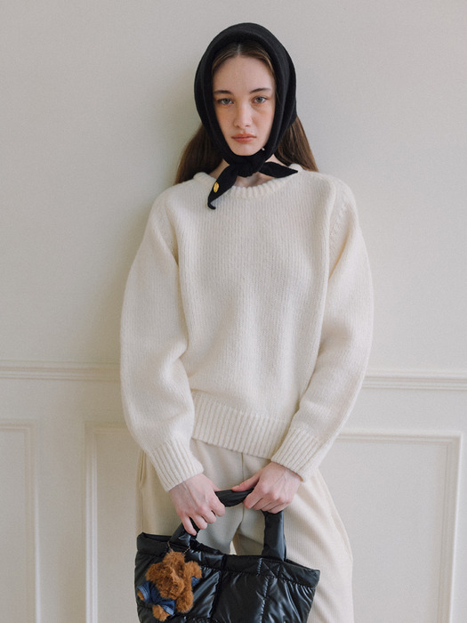 Loose Raglan Knit - Ivory