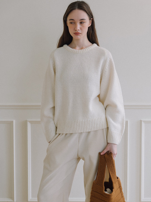 Loose Raglan Knit - Ivory