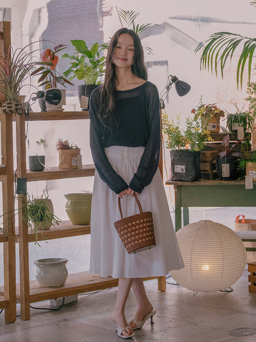 Hazel linen blended knit TISU01SW03_Navy - Image 2
