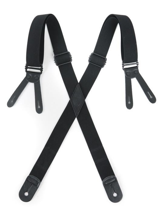 OUTSTANDING BUTTON TAB SUSPENDER[BLACK]