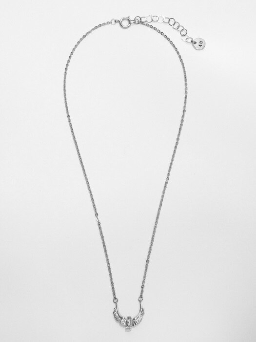 Blue bird necklace (Silver)