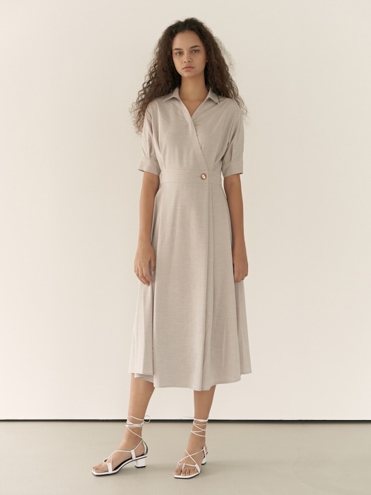 19RESORT COLLAR WRAP DRESS_2COLOR