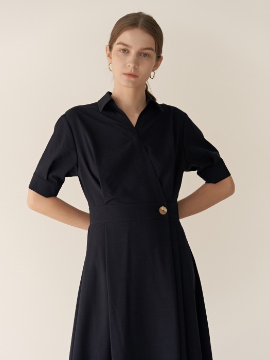 19RESORT COLLAR WRAP DRESS_2COLOR