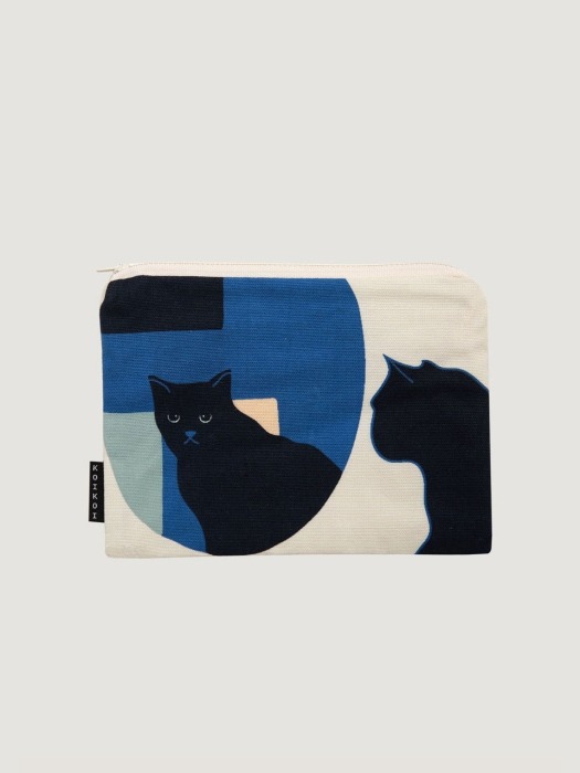 Kitty in the mirror pouch - Navy