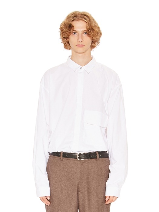 MINIMAL POCKET SHIRT white