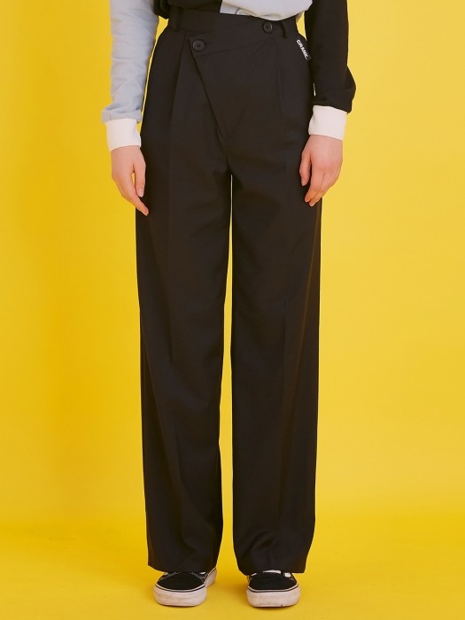 UNBALANCE WIDE PANTS_BK