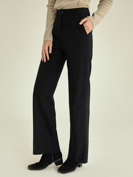 Modern straight slacks[black] 