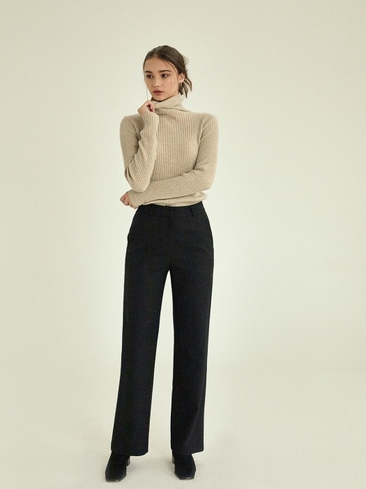 Modern straight slacks[black] 