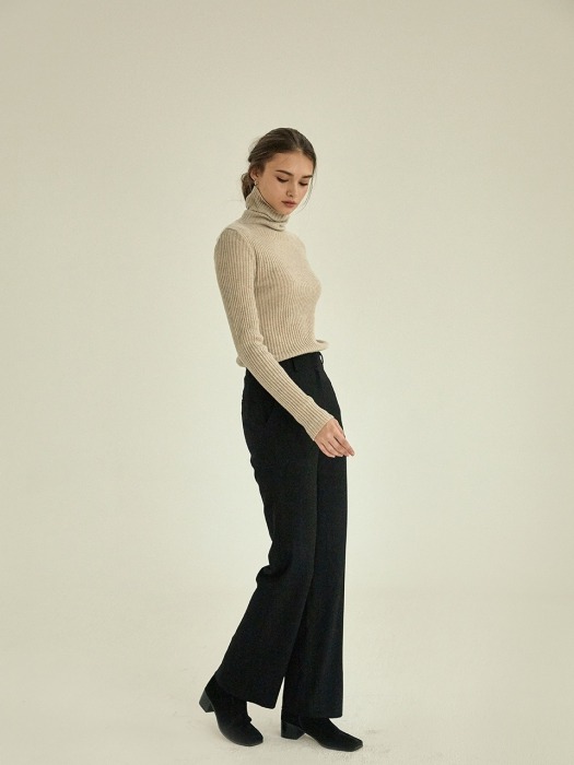 Modern straight slacks[black] 