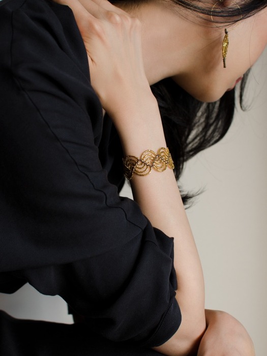 LUX bracelet, Brown & Gold