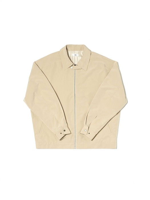 Plain Zip-up Jacket(beige)