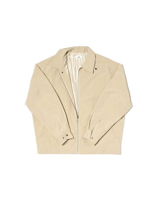 Plain Zip-up Jacket(beige)
