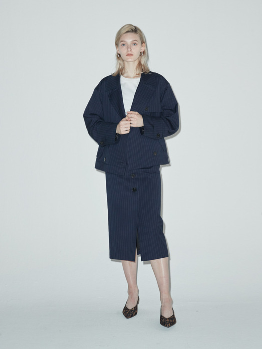 two way trench coat Navy
