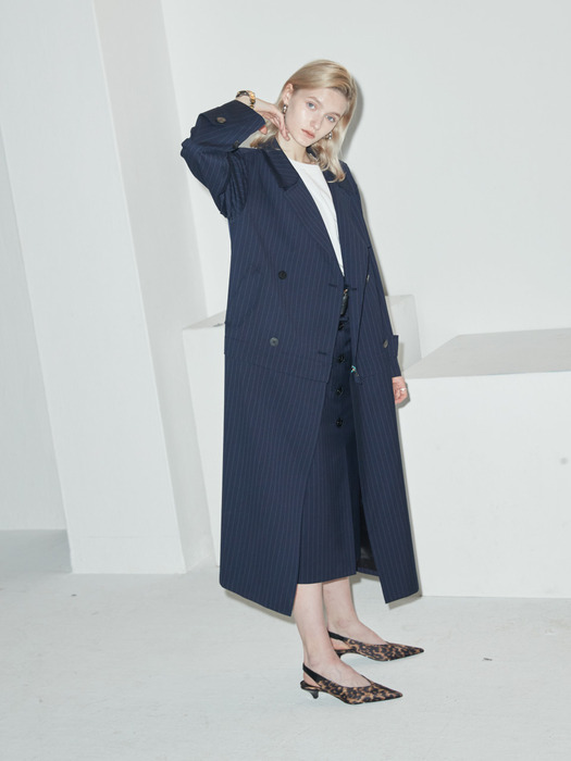 two way trench coat Navy