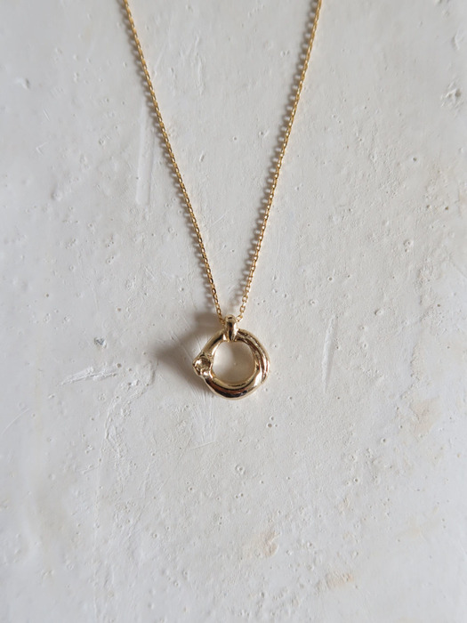 Bright ring necklace [silver/gold]