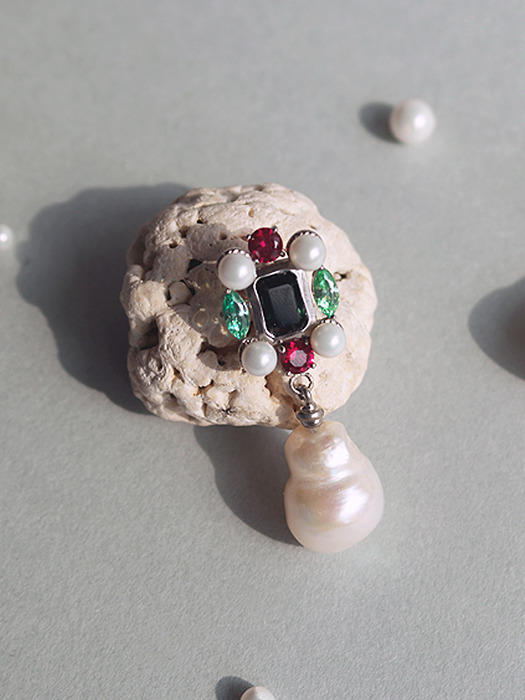 Vintage gemstone earrings (Black onyx)